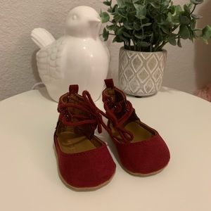 NWOT Old Navy Red Faux Suede Baby Girl Shoes